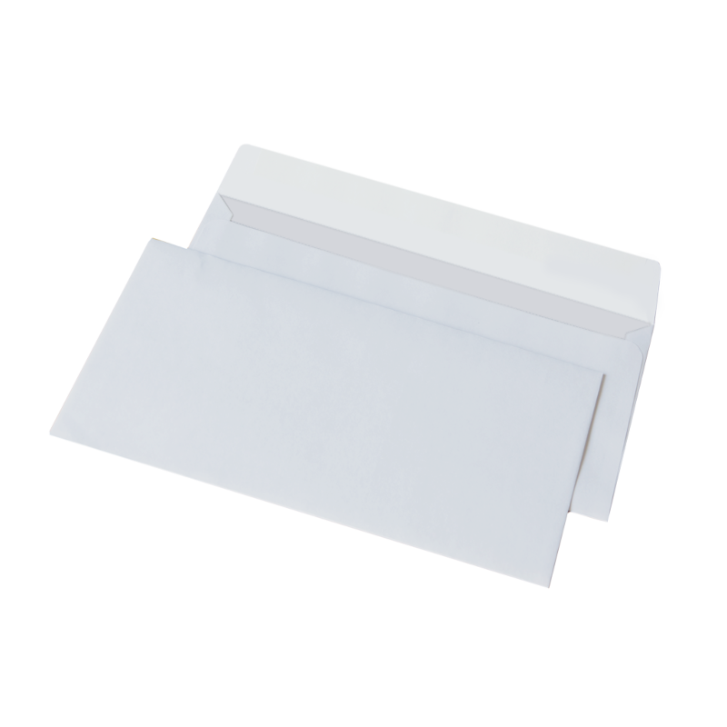 Конверт поштовий DL (110x220 мм), МК, 0+0 білий офсет 75 г/м², 1 шт.